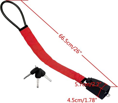 Steering Wheel Lock - Universal Anti-Theft Device for Car Security - Includes 3 Keys - Fits Most Vehicles Truck SUV Van (red) in Saudi Arabia