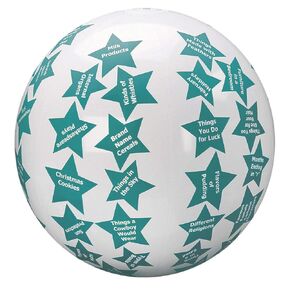 S&S Worldwide Toss 'n Talk-About Ball II. كرة على شكل كرة الشاطئ، قطر مسطح 24 بوصة. أداة بسيطة لتشجيع التفاعل الاجتماعي والنشاط البدني المعتدل لكبار السن والمراهقين. تتضمن دليل الأنشطة.