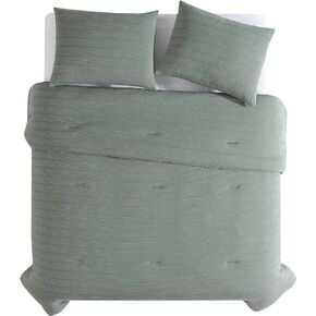 1888 Mills Twin Comforter Set 2 Piece Premium Bedding, Ultra Soft, Wrinkle Resistant, Soft Bedding for All Season, Cotton Blend - Jersey, Twin, Green