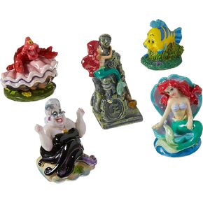 Penn-Plax Little Mermaid 5 Piece Mini Resin Ornaments for Aquariums