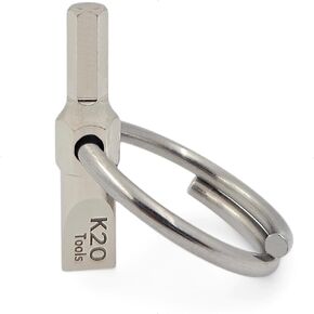 K20 Tools - Photography Keychain Multi-Tool with 5/32 (4mm) Allen Wrench Hex Key and Flat Head Screwdriver - For Photographers Camera, Tripod, Brackets/Plates, Bags