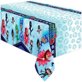 Treasures Gifted Officially Licensed PJ Masks Birthday Party Supplies - Pack of # PJ Masks Tablecloth 54in x 108in - PJ Masks Party Decorations - PJ Masks Table Cloth - PJ Masks Birthday Decorations