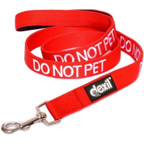 Limited DO NOT PET Red Color Coded 2 4 6 Foot Padded Dog Leash Prevents Accidents by Warning Others of Your Dog in Advance (4ft)