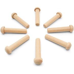 Wood Axle Pegs 1-1/4-inch, Pack of 50 Mini Wooden Peg for Wood Train Craft, Fits 1/4-inch Hole Wooden Wheels for Crafts, by Woodpeckers
