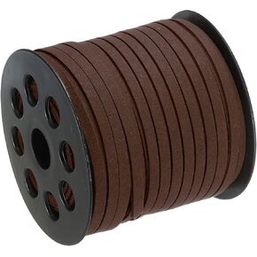 uxcell Suede Cord, 49.21 Yards 5mm Flat Leather Thread String for Purse Handbag Shoelace DIY Crafts Bracelet Making, Army Green 1 Roll in Saudi Arabia