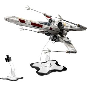 حامل عرض أكريليك لمجموعة ألعاب البناء Lego Starwars X-Wing Starfighter 75355 75301 75325، دعم عرض واضح لـ Lego Starwars X-Wing 75355 Starship (حامل العرض فقط، بدون نموذج)