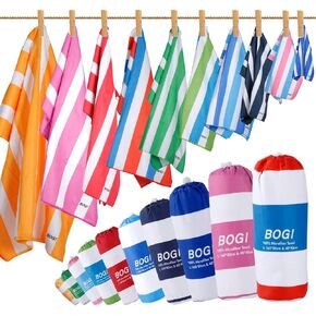 BOGI Microfiber Beach Towel Set,Quick Dry Beach Towel-(Size:L,XL)-Lightweight Absorbent Oversized Travel Towel,Sand Proof Compact Pool Towels for Travel Bath Beach Swim Gym Yoga