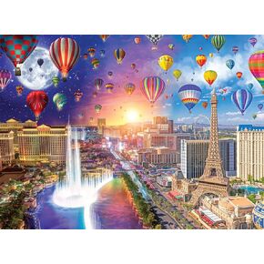 Buffalo Games - Lars Stewart - Vegas Balloon Show - 1000 Piece Jigsaw Puzzle for Adults -Challenging Puzzle Perfect for Game Nights - Finished Size is 26.75 x 19.75