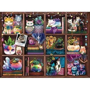 Ravensburger Cats and Succulents 500 Piece Jigsaw Puzzle for Adults - 12000874 - Handcrafted Tooling, Made in Germany, Every Piece Fits Together Perfectly