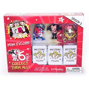 FGTeeV 2.5" Figure 6 Pack Series 3, Mystery Toy, 3 Visible Figures, 3 Blind Figures, 6 Figures of Possible 36, Rare Collectibles, Surprise, Ages 6 and Up