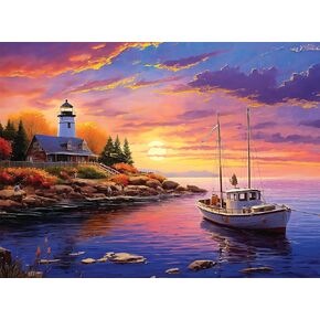 Buffalo Games - Imagine It - Marina at Sunset - 1000 Piece Jigsaw Puzzle for Adults -Challenging Puzzle Perfect for Game Nights - Finished Size is 26.75 x 19.75