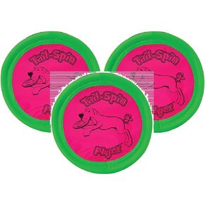 Booda 3 Pack of Tail-Spin Flyer Dog Toys, 7-Inch