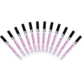 Uchida of America Pen Fine Tip Paint Marker, Black 12 Piece