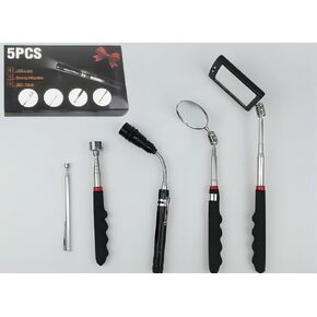 5Pcs Telescoping Magnetic Pickup Tool Set, Magnetic Pickup Tool-360 Swivel Adjustable Flexible Extendable Flashlight with Inspection Mirror, Birthday Gifts for Men, Father, Boyfriend, Husband in Kuwait