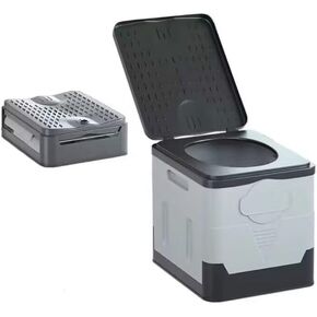 Adult Portable Toilet, Outdoor Camping Portable Toilet, Foldable Travel Toilet with Cover, Suitable for Hiking/Long-Distance Travel