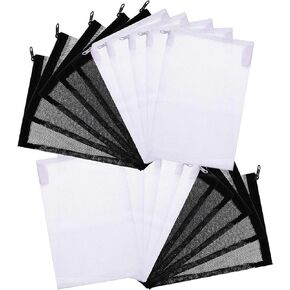 20 Pcs Aquarium Tank Filter Bags, 5.9 x 7.8 Inch Aquarium Filter Media Bags Polyester Fish Tank Media Mesh Filter Bags Aquarium Zipper Fine Mesh Filter Bag for Fish Tank and Aquarium