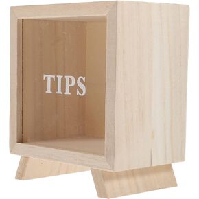 SAFIGLE Wooden Piggy Bank Clear Piggy Bank for Adults Money Cash Coin Saving Box Clear Money Saving Jar Piggy Bank for Boys Girls Unbreakable Piggy Bank Clear Saving Box