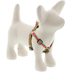 Lupine Small Step in Dog Harness 1/2" Wide Petunias with 12-18" Girth