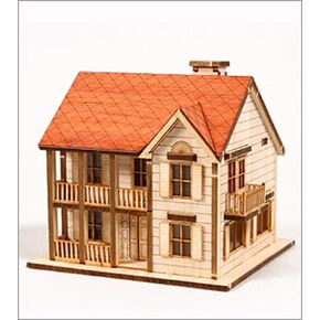 DESKTOP Wooden Model Kit Western House 1 by Young Modeler