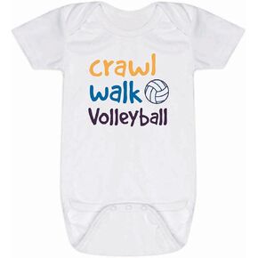 ChalkTalkSPORTS Volleyball Baby & Infant One Piece | Volleyball Theme Bodysuits in Kuwait