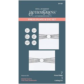 Spellbinders Cord & Faux Seal Sentiments Press Plate, Metal