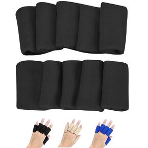 BodyMoves Finger Brace Splint Sleeve Thumb Support Protector Cushion Pressure Safe Elastic Breathable Stabilizers (Aqua Blue)