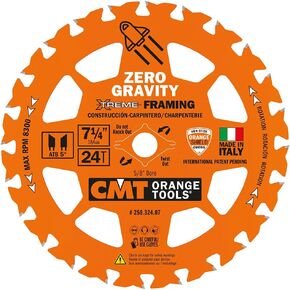 CMT Orange Tool 250.324.07-X10 FRAMING Zero Gravity 7-1/4"x5/8", 10 Pack