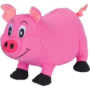 Snuggle Puppy Tender-Tuffs Big Shots - Tough Plush Dog Toys for Large Breeds - Extra Large Plump Purple Hippo with Squeaker