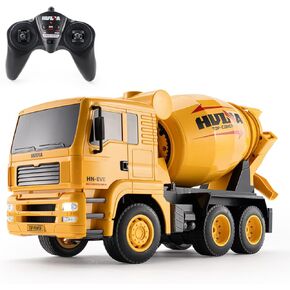 9CH Remote Control Mixer Truck Toy, Cement Mixer Trucks for Boys, Rechargeable RC Construction Toys Vehicle, Christmas Birthday Gifts Ideas for Kids Adults, 1:18 Scale Truck (with Gift)