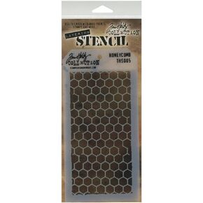Stampers Anonymous Tim Holtz Layered Stencil, 4.125 by 8.5-Inch, Honeycomb