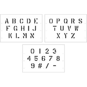 1 inch Military Letter and Number Stencil Set | 10 mil | Paint Stencils for Labels and Wall Signs … (Numbers & Letters)