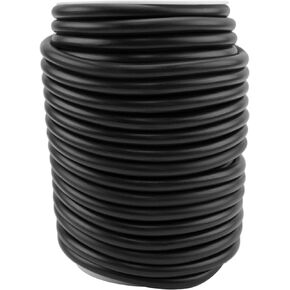 CleverDelights Black Solid Rubber Cord - 5 Feet - 8mm (5/16") Round - Crafts Beading Jewelry Necklaces