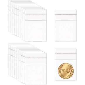 Small Square Self Adhesive Bags 1.5x1.5'' 500pcs Thick Clear Resealable Cello Baggies Tiny Plastic Poly Bag for Earrings Coins Buttons Powder Pills Rings Photos Beads Seeds