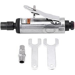 1/4Inch Air Die Grinder Kit, Straight Grinder, Pneumatic Air Die Grinder Heavy Duty Industrial Polisher Grinding Cleaning Tool