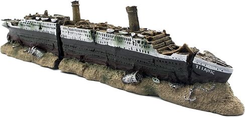 15 inch Aquarium Titanic Shipwreck Decorations Shipwreck Aquarium Decorations Sunken Ship Aquarium Decorations Titanic Decor in Kuwait