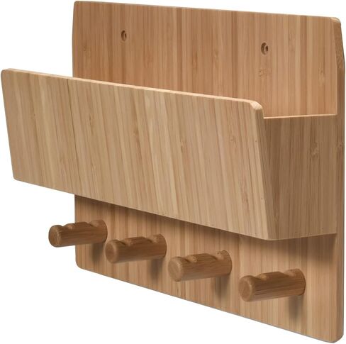 منظم مستلزمات الحيوانات الأليفة من الخيزران الكل في واحد، حامل/رف مقود الكلب المثبت على الحائط، مساحة إضافية لتخزين مستلزمات الحيوانات الأليفة الأساسية/المفاتيح/الألعاب in Kuwait