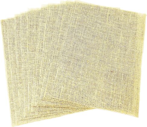 A4 Bulk Printable Jute Burlap Paper | Laminated, Plain, Made from Jute fibers | About 8.5 x 11.5 Inches | Pack of 10 + 1 Extra | Print Anything with Ink Jet Printer in Saudi Arabia