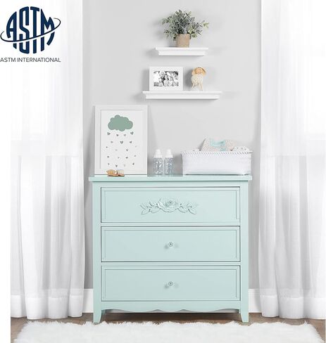 خزانة ملابس SweetPea Baby Rose/Tiana بثلاثة أدراج، باللون الأخضر البحري in Kuwait