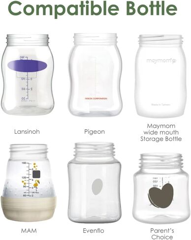 Maymom Conversion Kit Compatible with Medela Sonata, Freestyle Flex, Pump in Style MaxFlow to Use with Phillips Avent Bottles Avent Natural PP Bottle Spectra Bottle Thread Changer Avent Converter Kit in Saudi Arabia