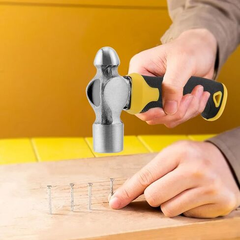 JEUIHAU 2 PCS 6 Inch Jewelry Stamping Hammer, Metal Stamping Hammer Kit, Stubby Ball Peen Hammer with Short Handle, Double Sided Steel Stamping Hammer for Geode, Craft, Forming Tool in Saudi Arabia