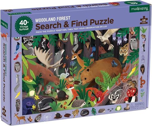 Mudpuppy African Safari — 64 Piece Search & Find Puzzle Jigsaw Puzzle Featuring Diverse Safari Animals and Over 40 Hidden Images to Find for Ages 4+ in Saudi Arabia