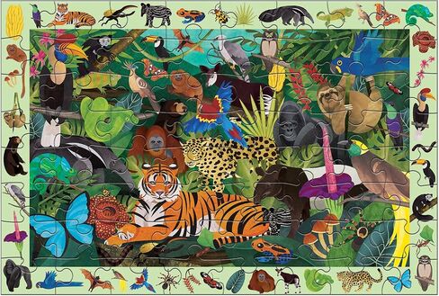Mudpuppy African Safari — 64 Piece Search & Find Puzzle Jigsaw Puzzle Featuring Diverse Safari Animals and Over 40 Hidden Images to Find for Ages 4+ in Saudi Arabia
