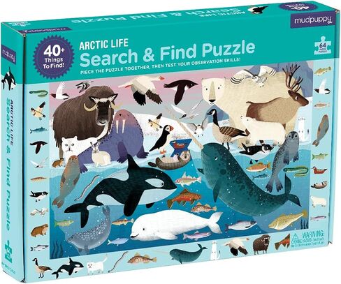 Mudpuppy African Safari — 64 Piece Search & Find Puzzle Jigsaw Puzzle Featuring Diverse Safari Animals and Over 40 Hidden Images to Find for Ages 4+ in Saudi Arabia