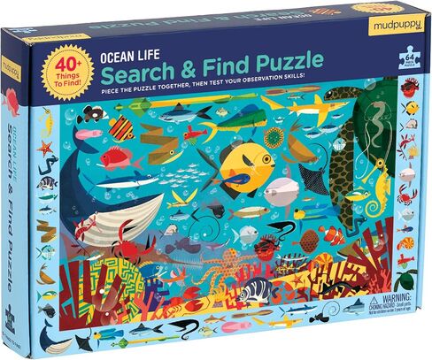 Mudpuppy African Safari — 64 Piece Search & Find Puzzle Jigsaw Puzzle Featuring Diverse Safari Animals and Over 40 Hidden Images to Find for Ages 4+ in Saudi Arabia
