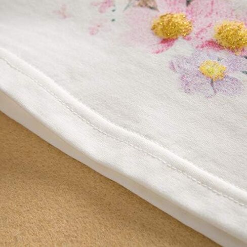 Xfglck طفل أطفال طفل الفتيات ملابس عيد الفصح الأرنب الأرنب طباعة كشكش كم قميص علوي + Bowknot تنورة ملابس الصيف مجموعة in Kuwait