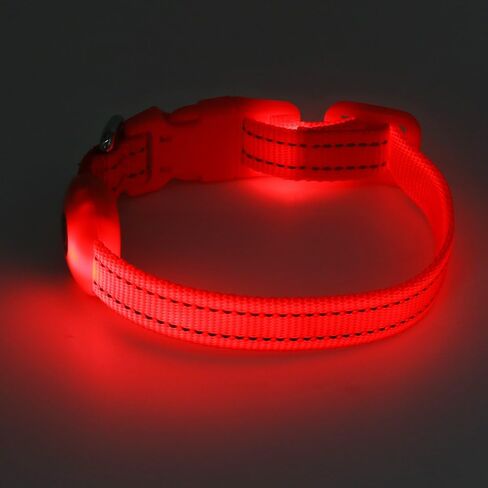 Candofly Puppy Collar Light Up Dog الياقات - USB القابلة لإعادة الشحن LED الكلب طوق دائم النايلون طوق الحيوانات الأليفة أضواء الكلب للمشي ليلا والتخييم (X-Small، وردي) in Kuwait
