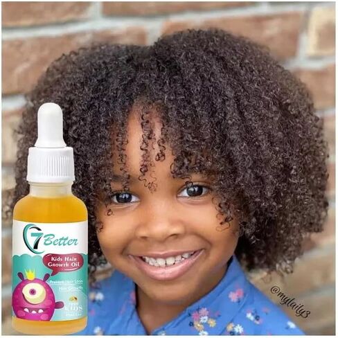 منتجات العناية بالشعر الطبيعية للأطفال، قوة إضافية لنمو وتغذية الأطفال، زيت مصل نمو الشعر، زيت الحبة السوداء لنمو قوي للشعر - سميك وكامل in Kuwait