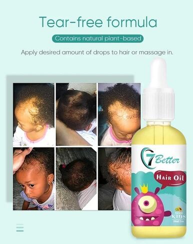 منتجات العناية بالشعر الطبيعية للأطفال، قوة إضافية لنمو وتغذية الأطفال، زيت مصل نمو الشعر، زيت الحبة السوداء لنمو قوي للشعر - سميك وكامل in Kuwait