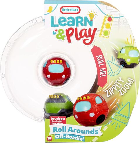 Little Tikes Learn & Play Roll Arounds Off Roadin' Vehicle 2-Pack- Toy Cars and Ball Play in One, Easy Grip & Roll- Birthday Gifts for Kids, Toddler Toys for Boys and Girls Ages 18 months 1 2 3+ Years in Saudi Arabia
