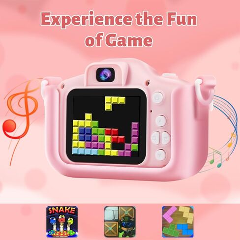 كاميرا رقمية للأطفال للفتيات والأولاد، كاميرا فيديو للأطفال الصغار 1080 بكسل HD 2.0 بوصة شاشة IPS مع بطاقة 32 جيجابايت، كاميرا للأطفال من عمر 3 إلى 12 عامًا هدايا عيد الميلاد لعمر 3 4 5 6 7 8 سنوات (أزرق) in Kuwait